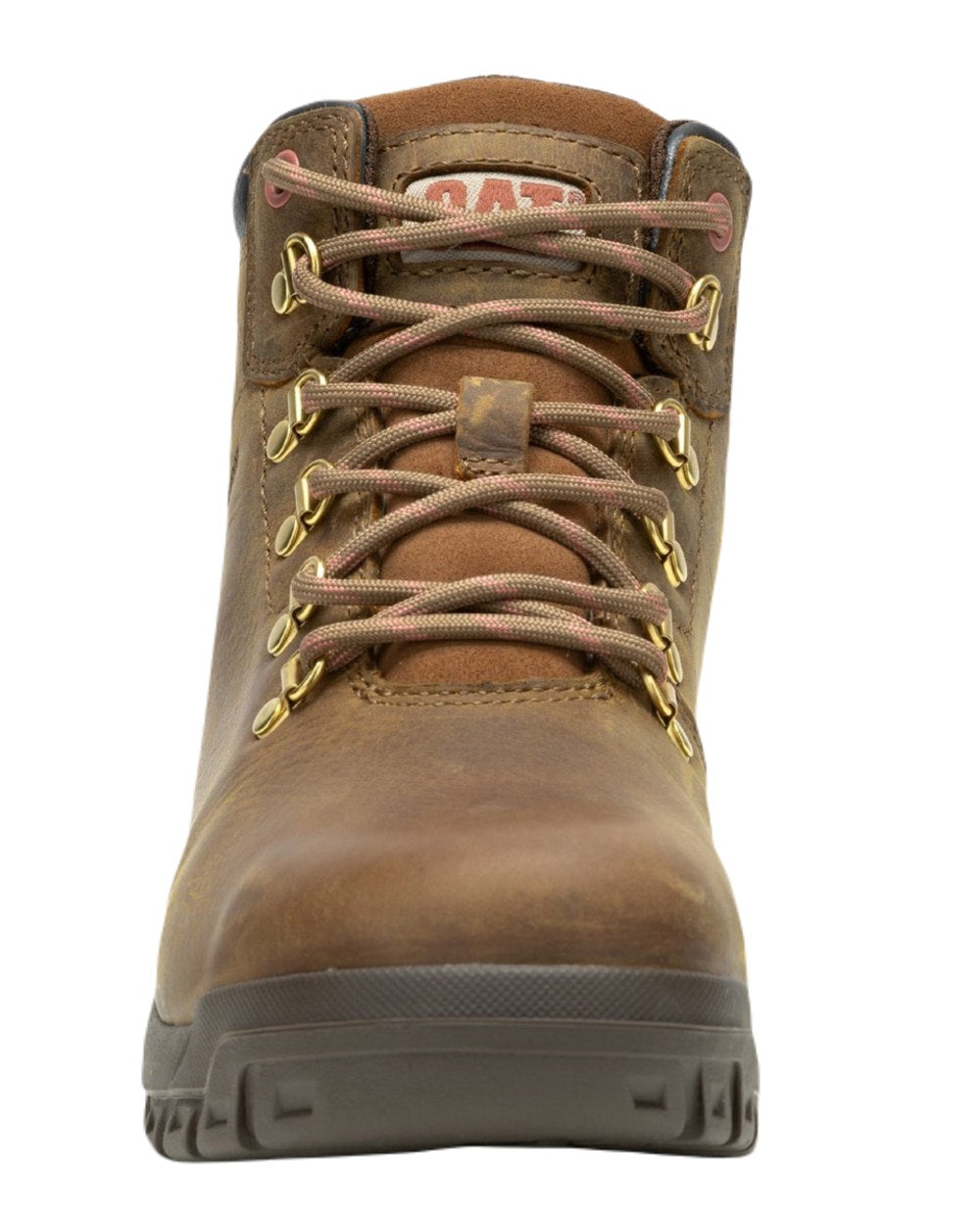 Pyramid Coloured Caterpillar Mae Safety Boots on White Background