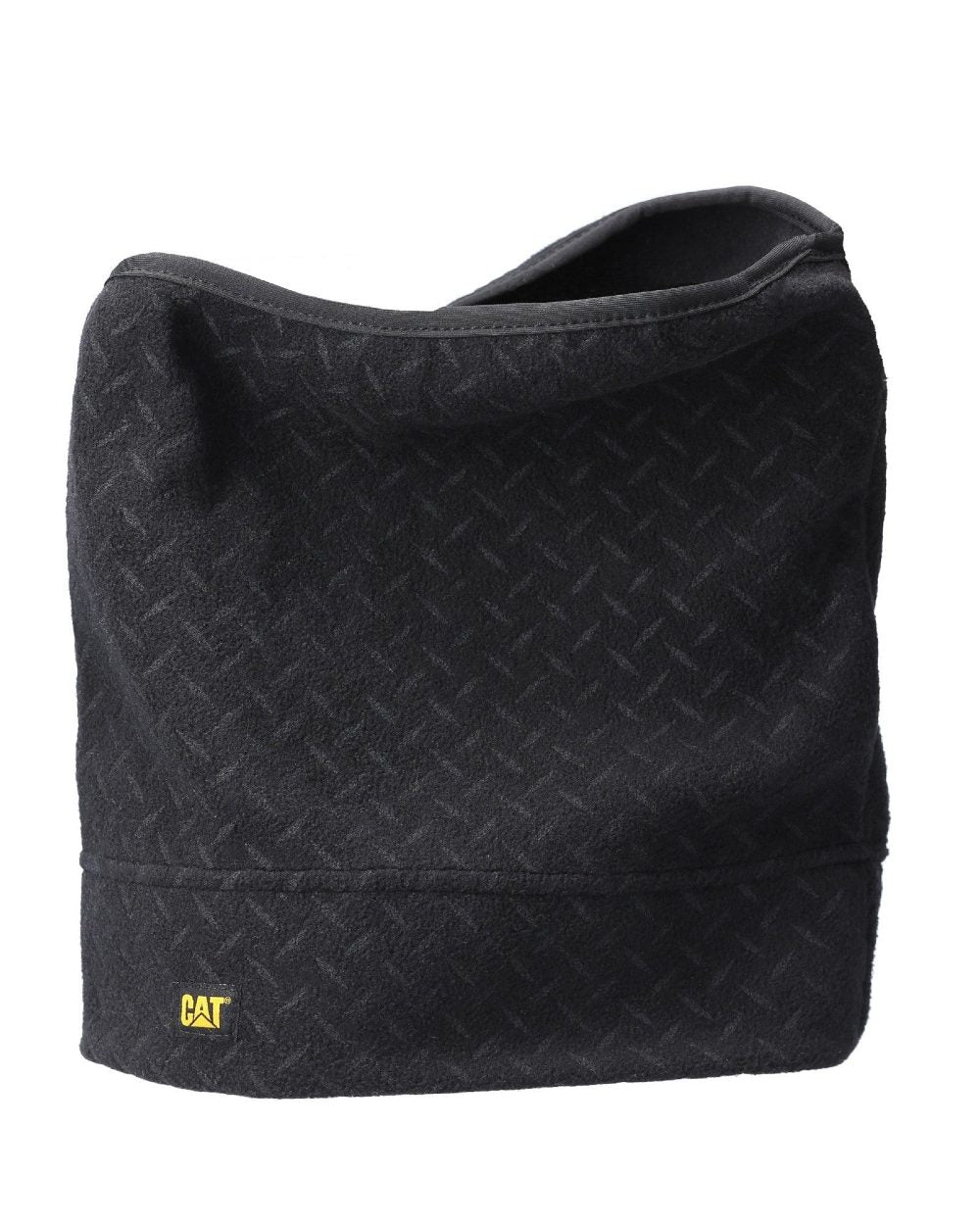 Diamond Plate Black Coloured Caterpillar Neck Warmer On A White Background