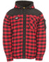 Red Coloured Caterpillar Sequoia Work Jacket On A White Background