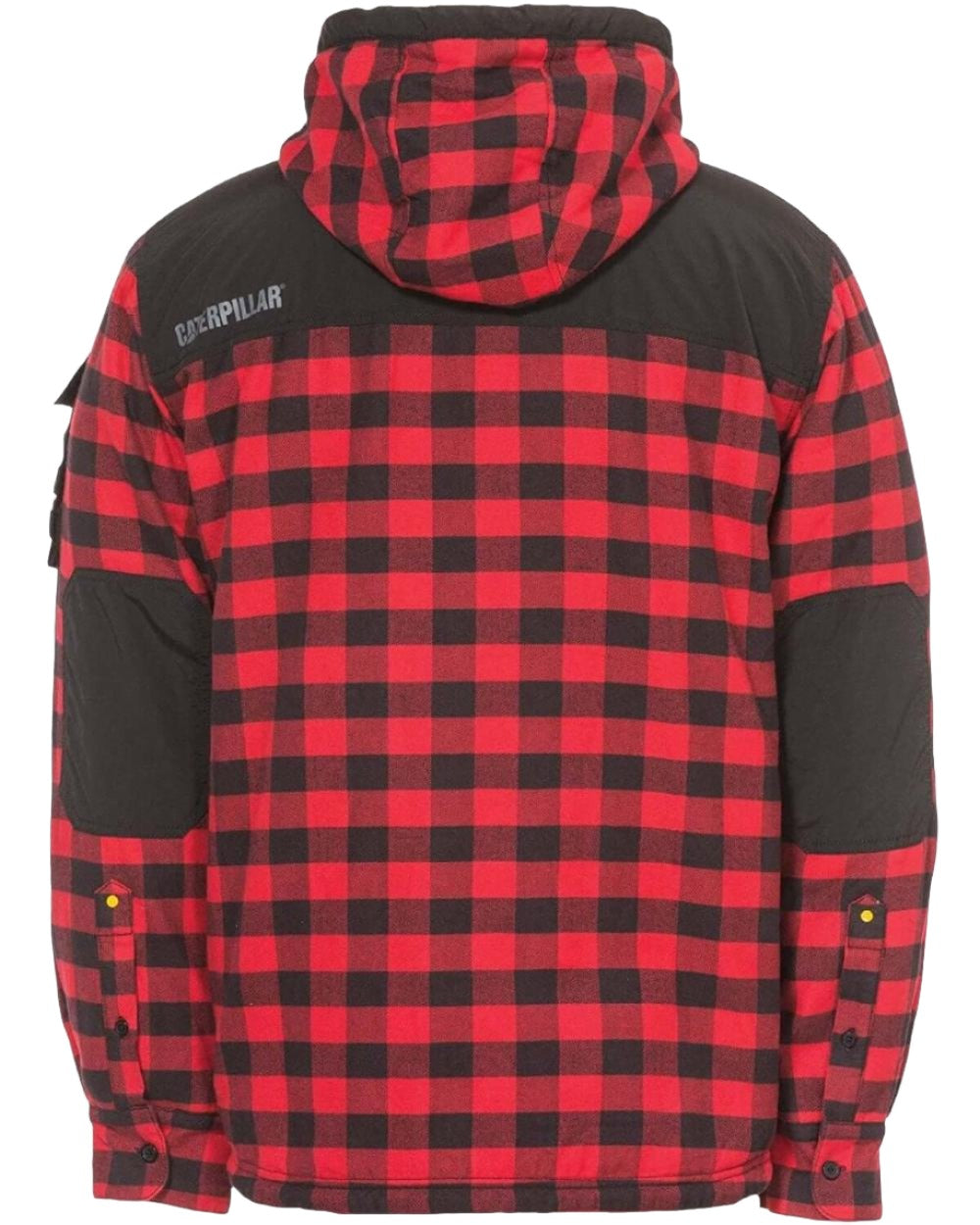 Red Coloured Caterpillar Sequoia Work Jacket On A White Background
