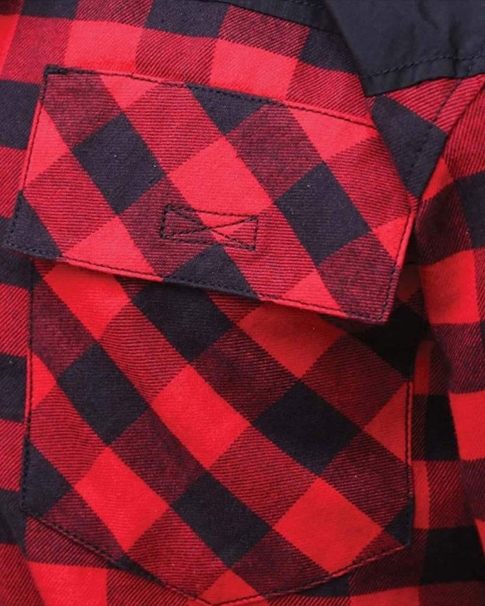 Red Coloured Caterpillar Sequoia Work Jacket On A White Background