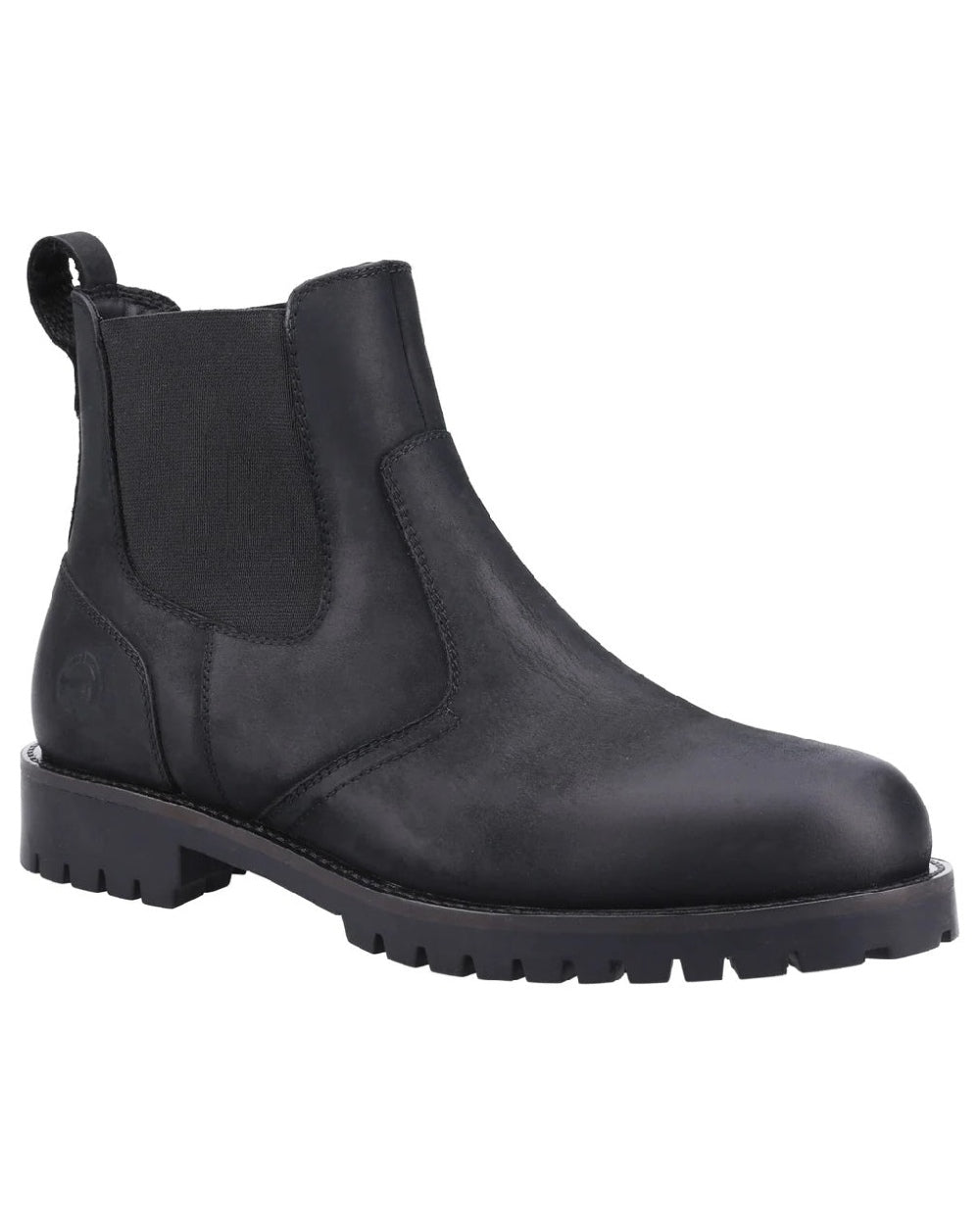 Black coloured Cotswold Bodicote Chelsea Boots on white background