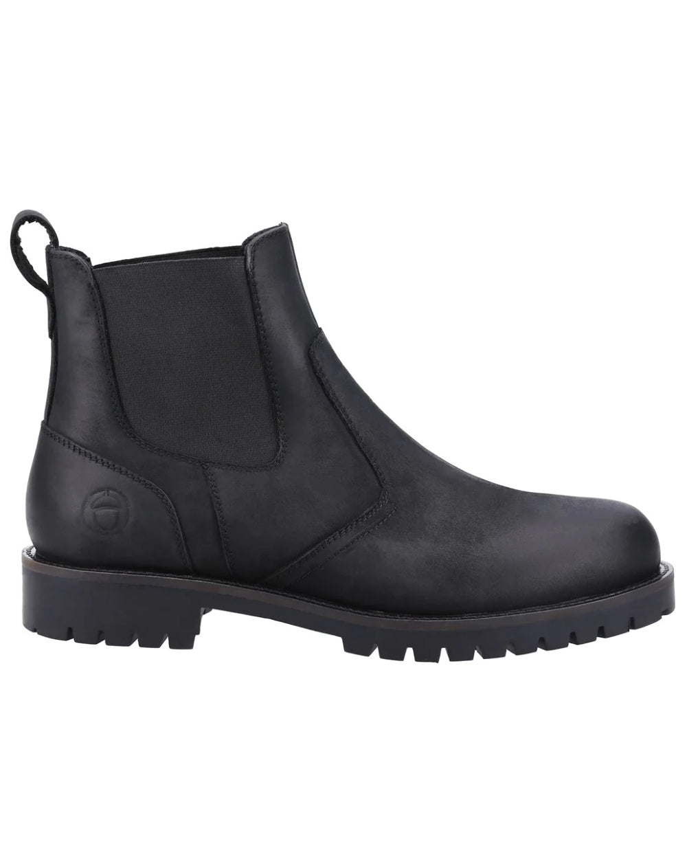 Black coloured Cotswold Bodicote Chelsea Boots on white background