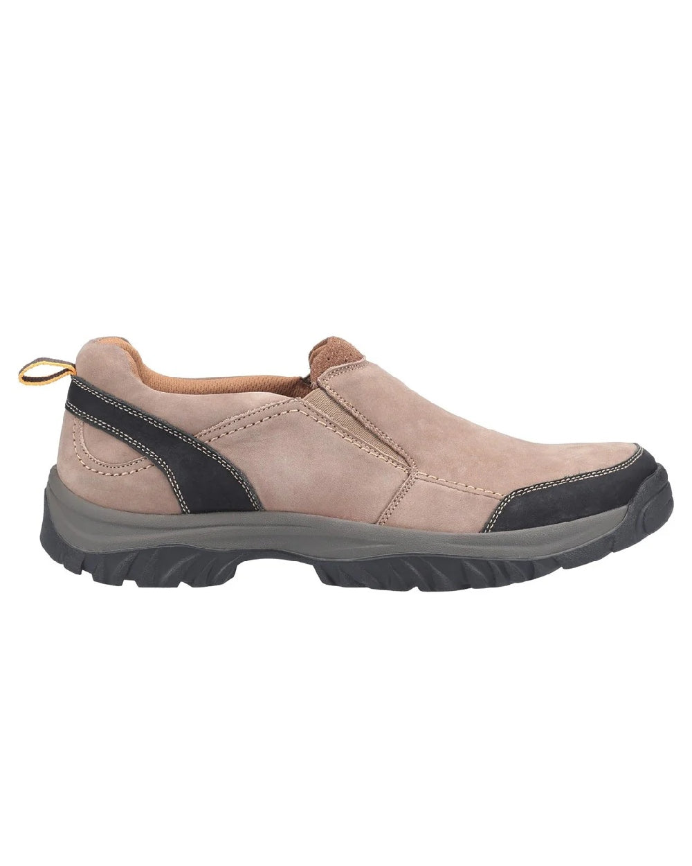 Tan coloured Cotswold Boxwell Hiking Shoes on white background
