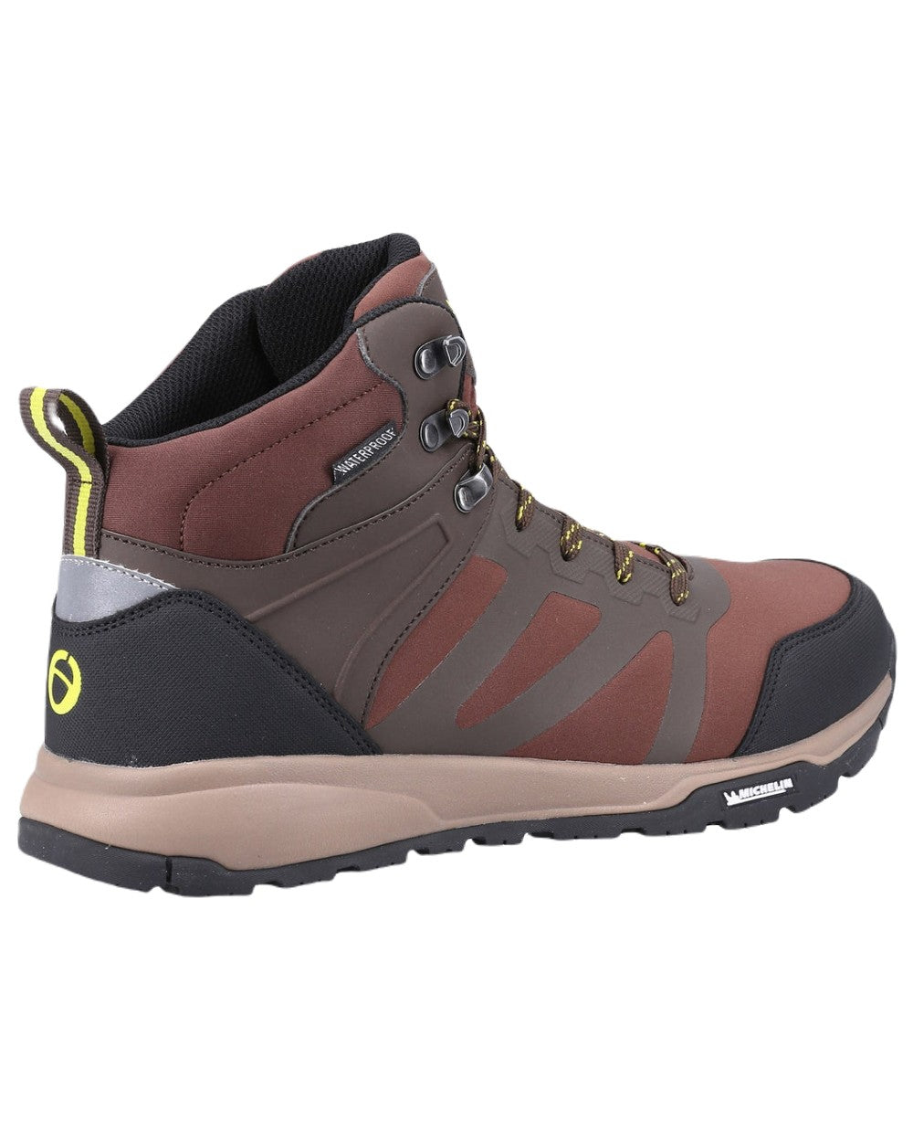Brown coloured Cotswold Kingham Mid Mens Boots on white background