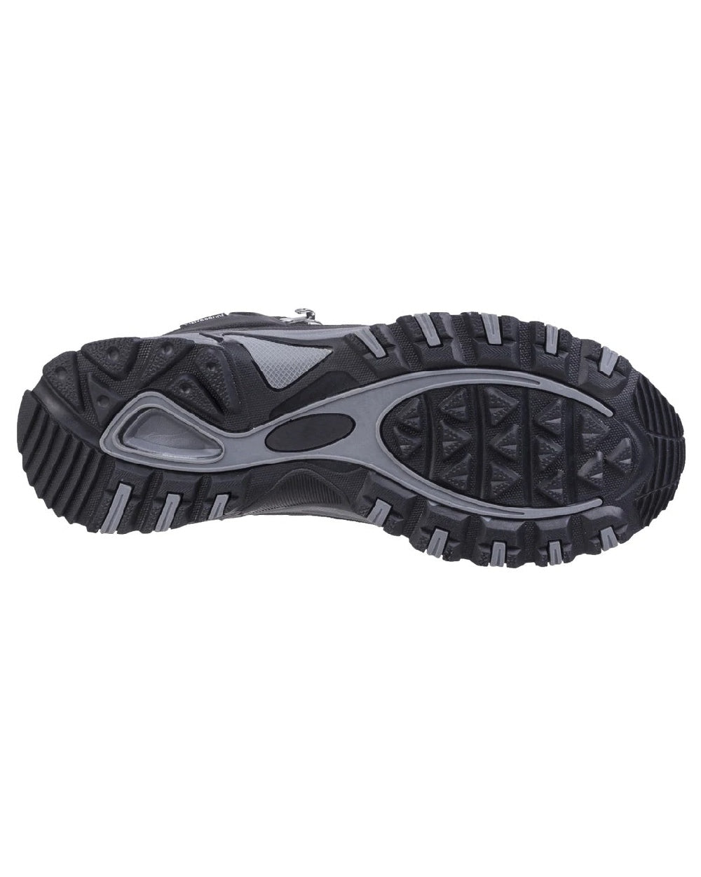 Black coloured Cotswold Mens Abbeydale Mid Hiking Boots on white background