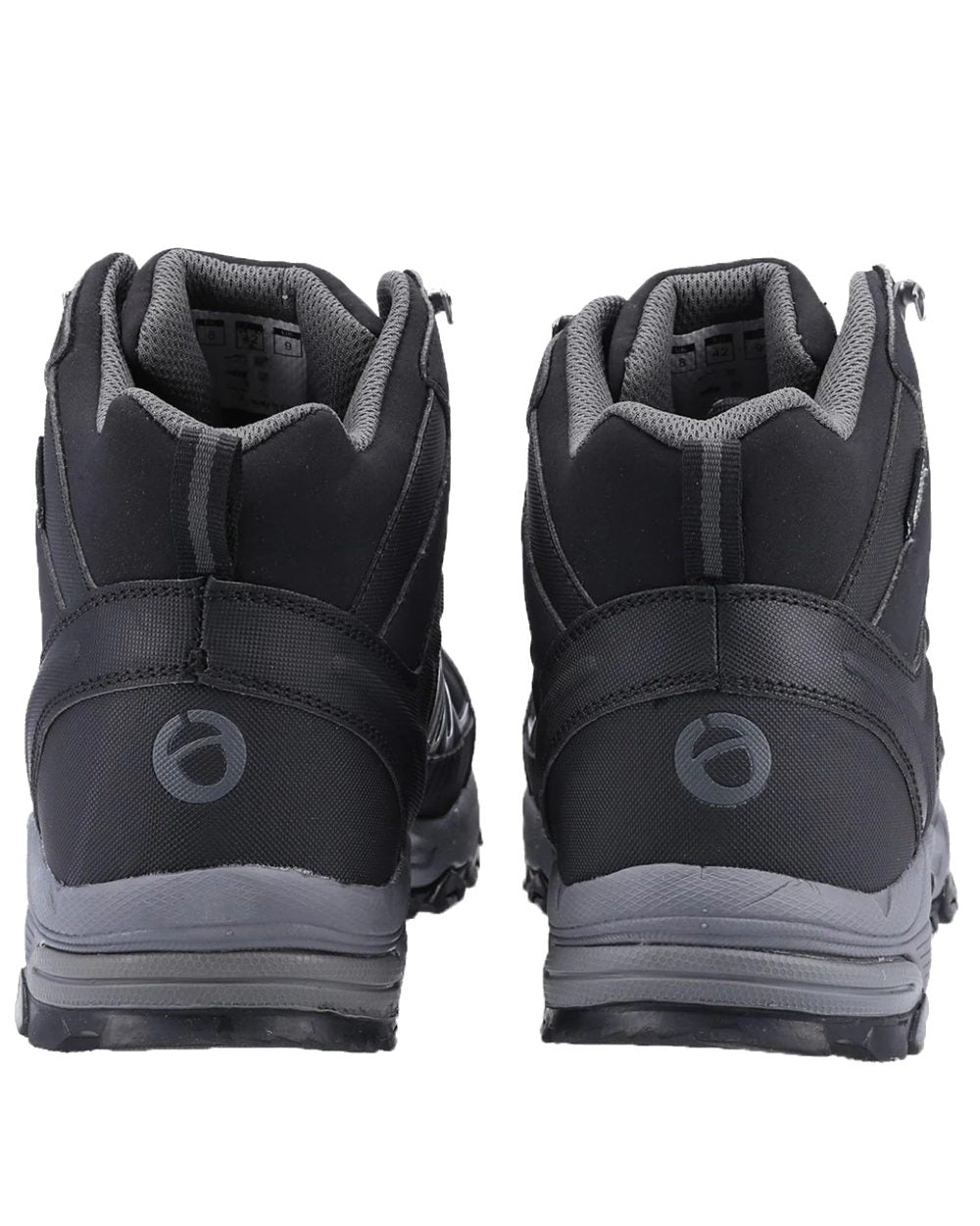 Black coloured Cotswold Mens Abbeydale Mid Hiking Boots on white background