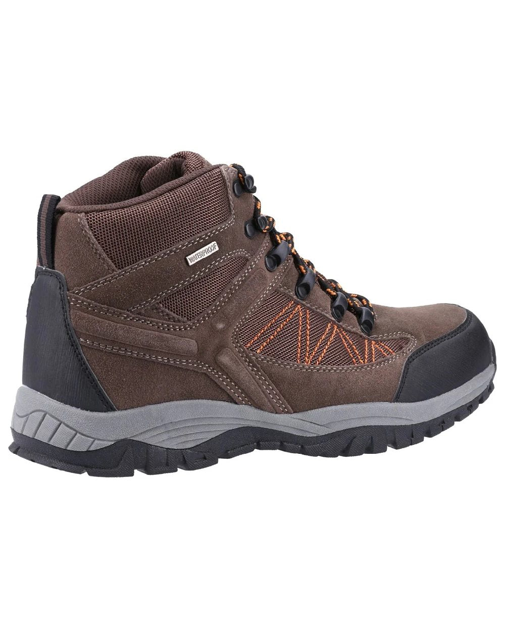 Brown coloured Cotswold Mens Maisemore Hiking Boots on white background