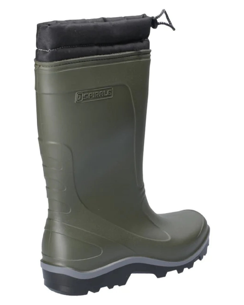 Green coloured Cotswold Minchinhampton Lined Wellington Boots on white background