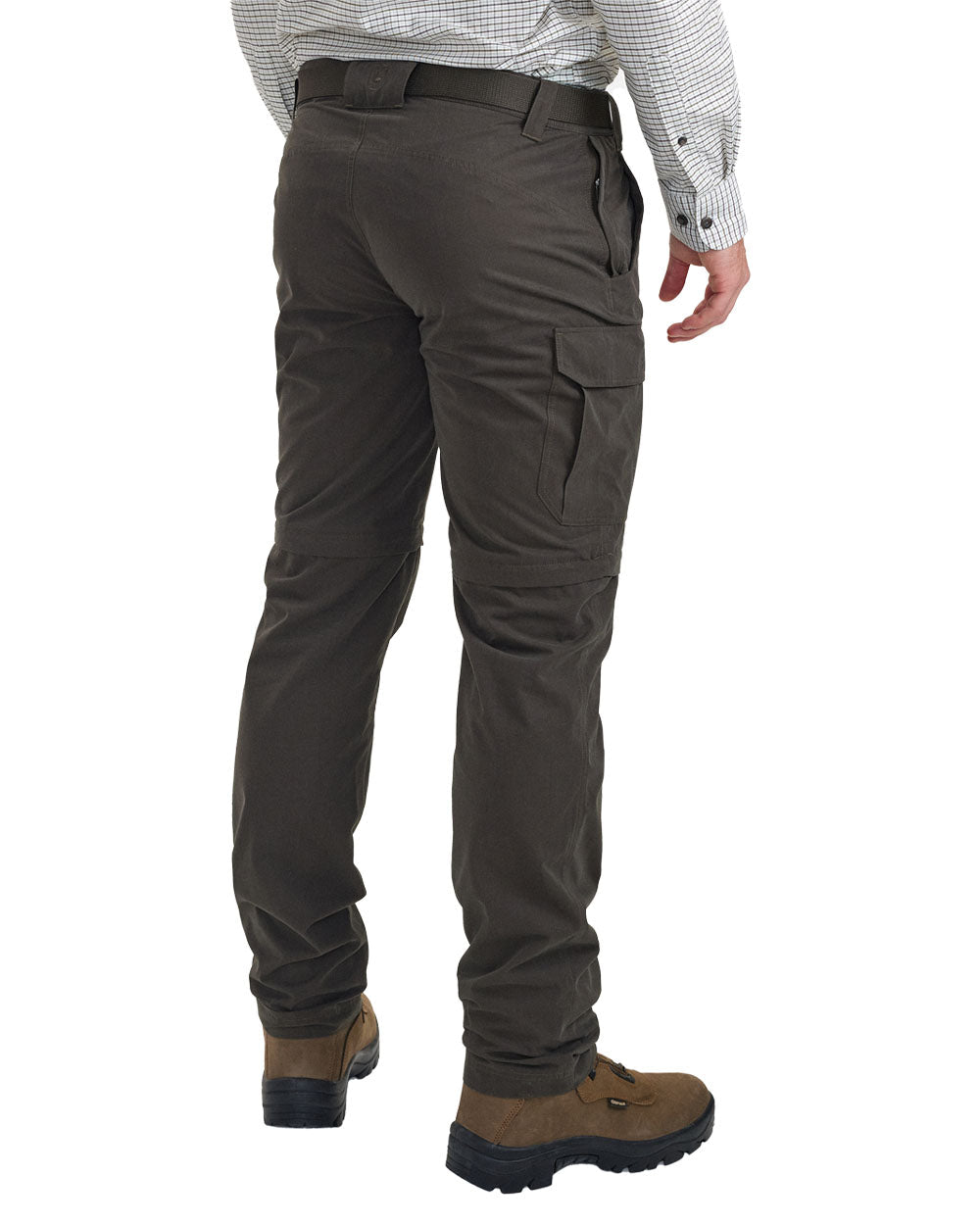 Black Ink coloured Deerhunter Slogen Zip-off Trousers on White background
