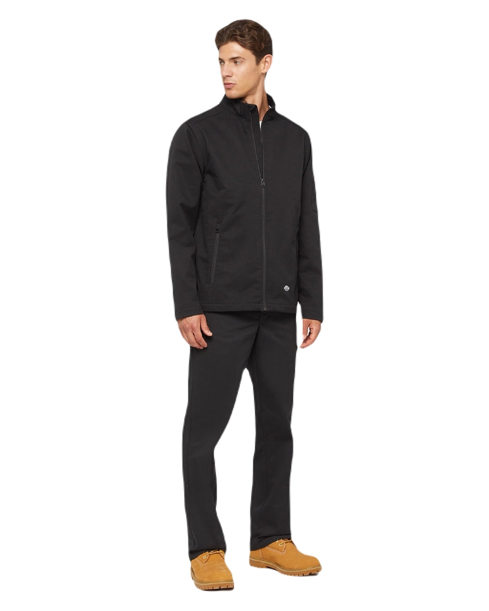 Black Coloured Dickies Mens Everyday Softshell Jacket on White Background