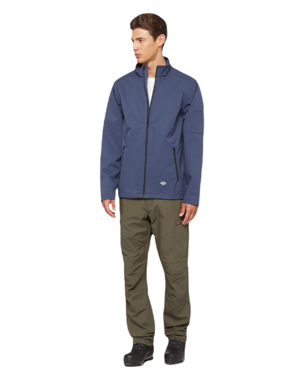 Navy Coloured Dickies Mens Everyday Softshell Jacket on White Background