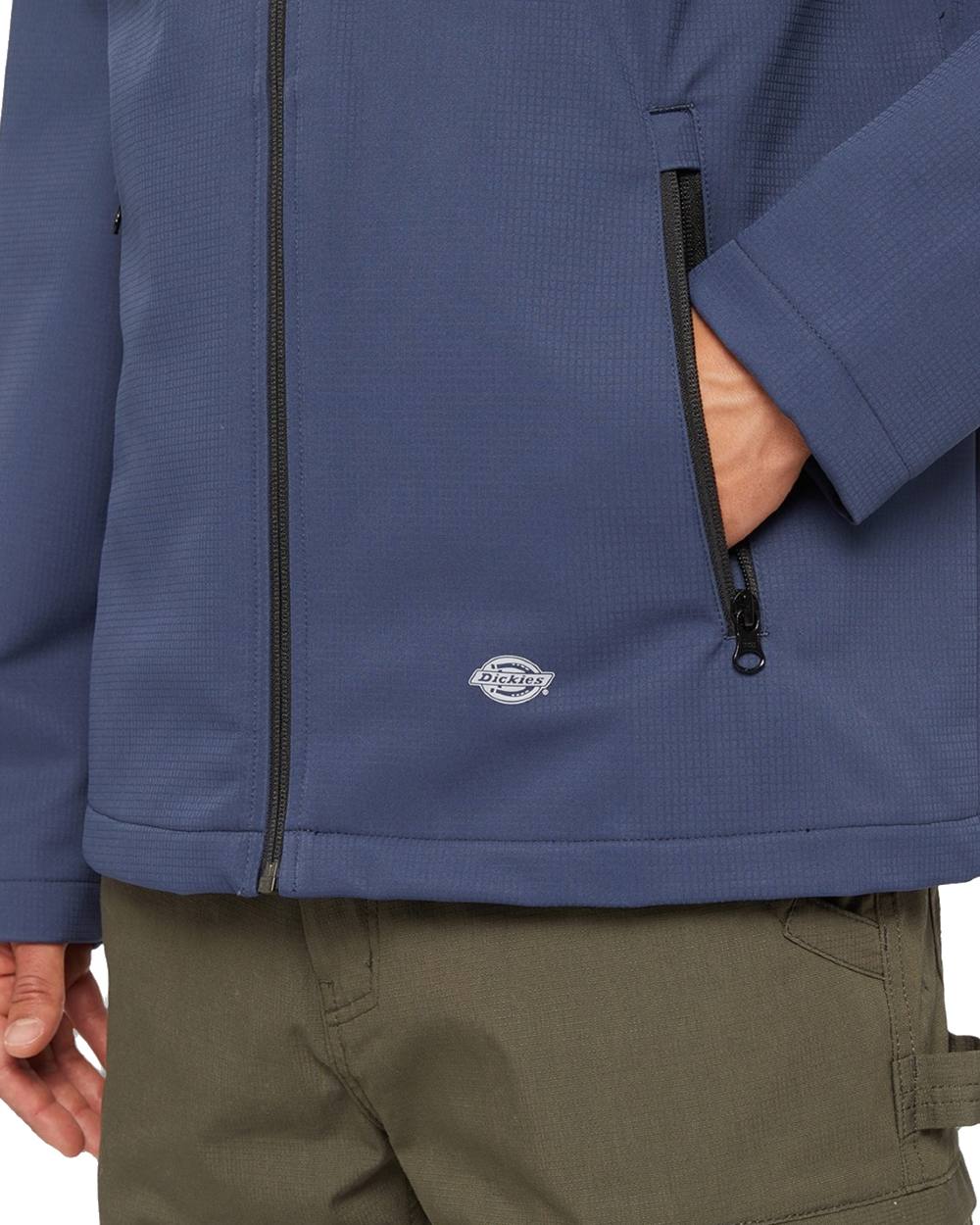 Navy Coloured Dickies Mens Everyday Softshell Jacket on White Background