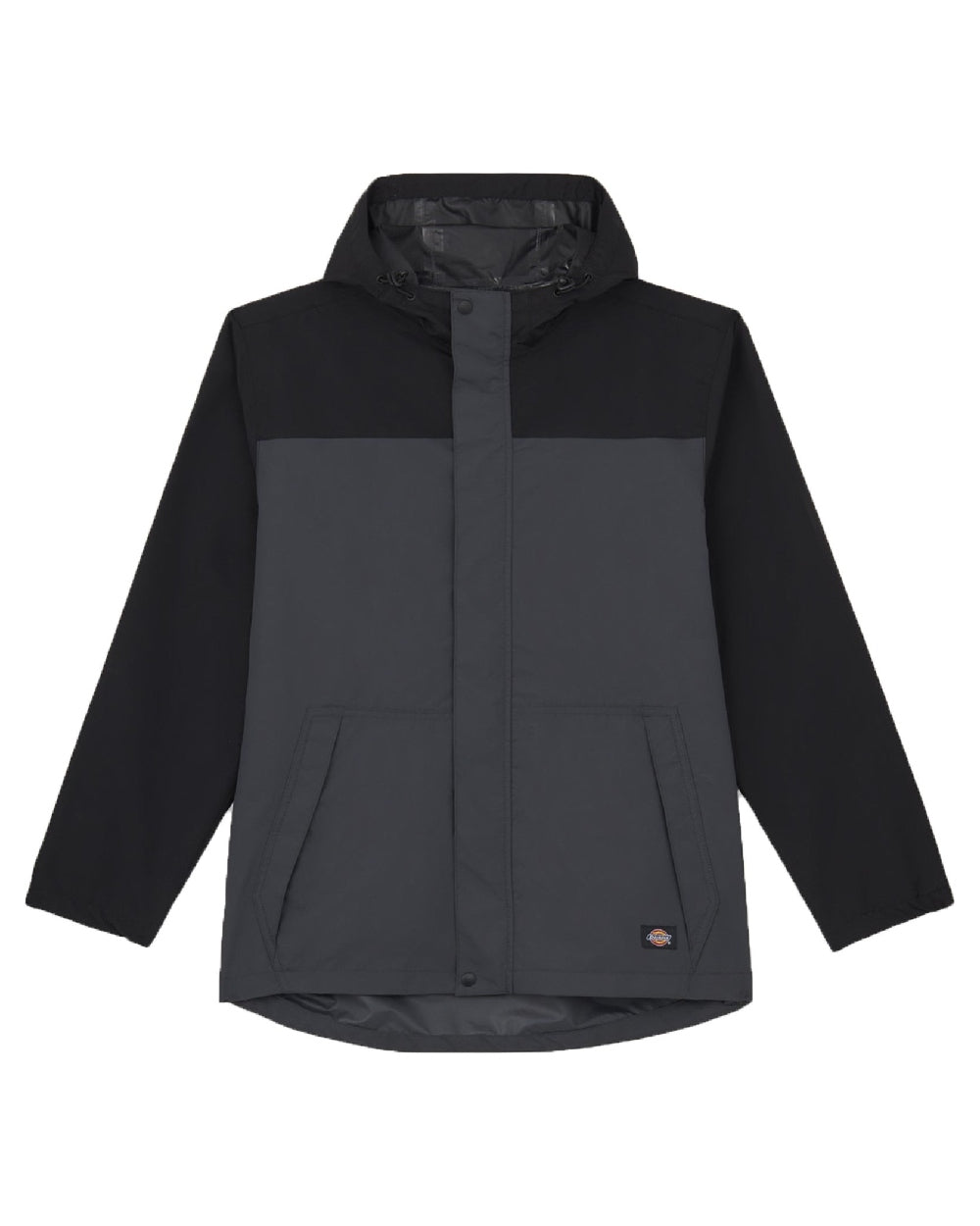 Charcoal Coloured Dickies Mens Waterproof Rain Jacket on White Background
