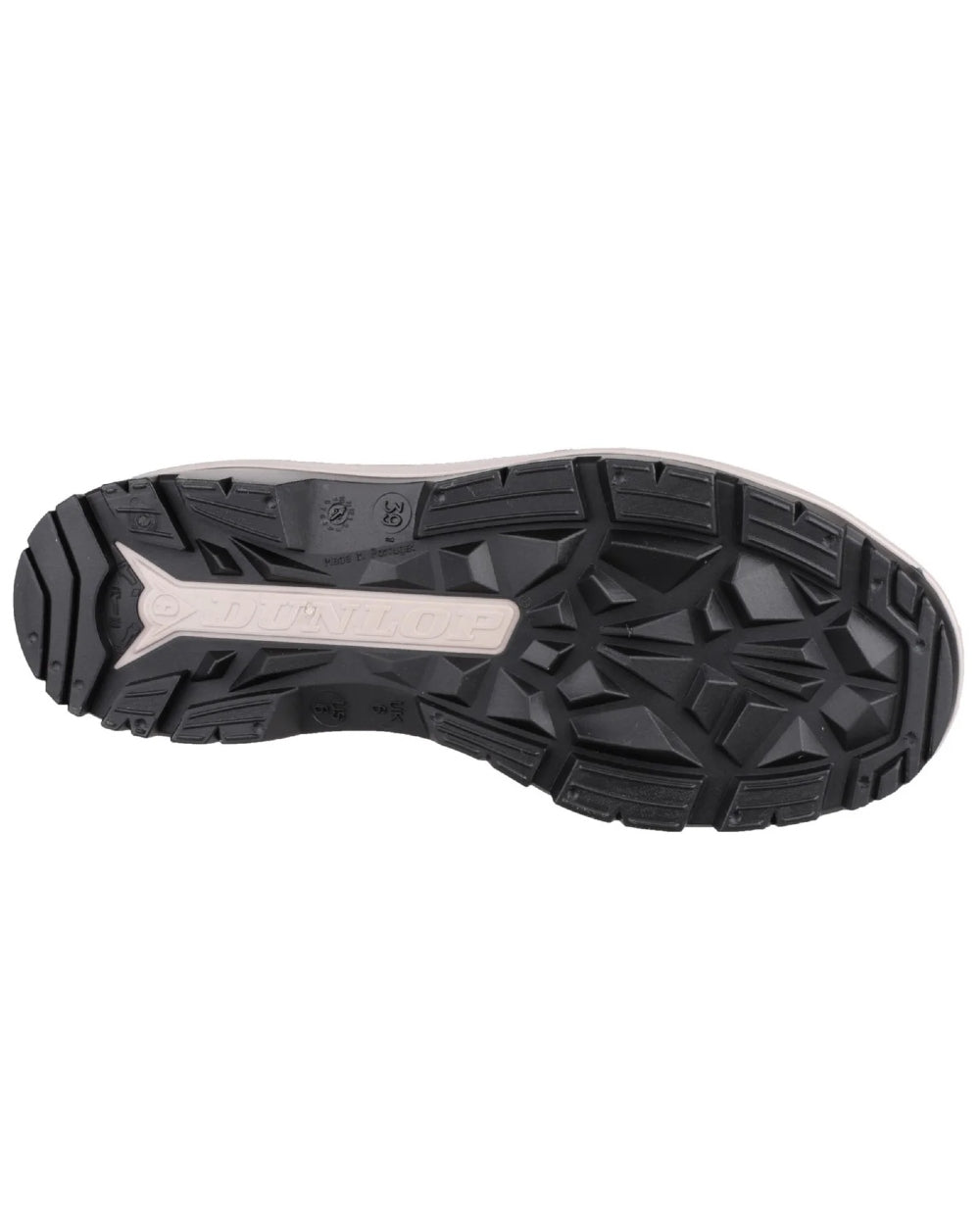 Blue/Black coloured Dunlop Blizzard Wellingtons on white background
