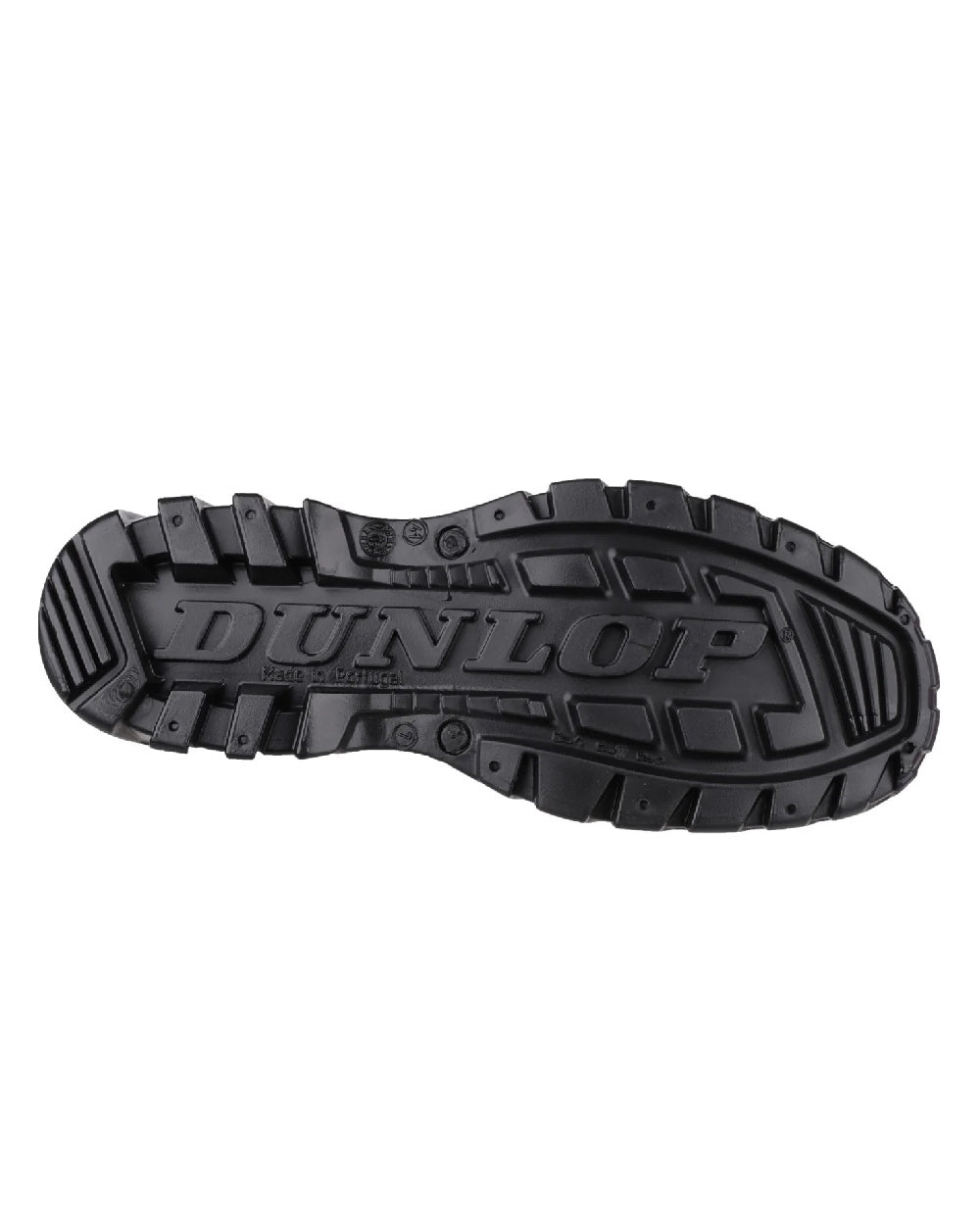 Black coloured Dunlop Dee Calf Length Wellingtons on white background