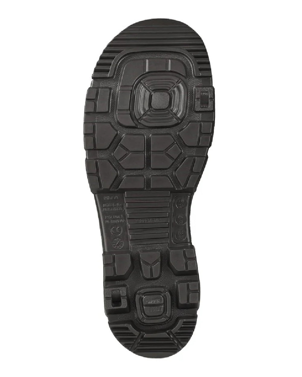 Green coloured Dunlop FieldPro Full Safety Wellingtons on white background