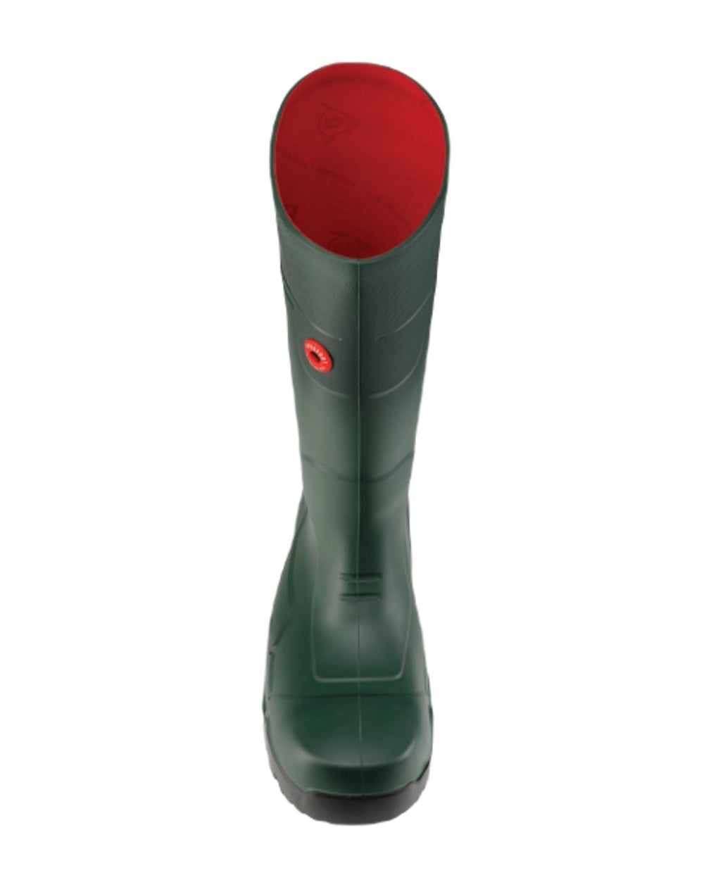 Heritage Green/Black coloured Dunlop FieldPro Thermo Plus Safety Wellingtons on white background