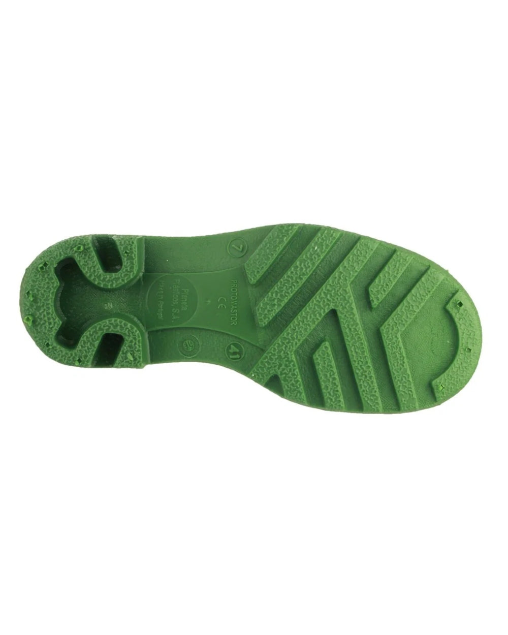 White coloured Dunlop Protomastor Safety Wellingtons on white background