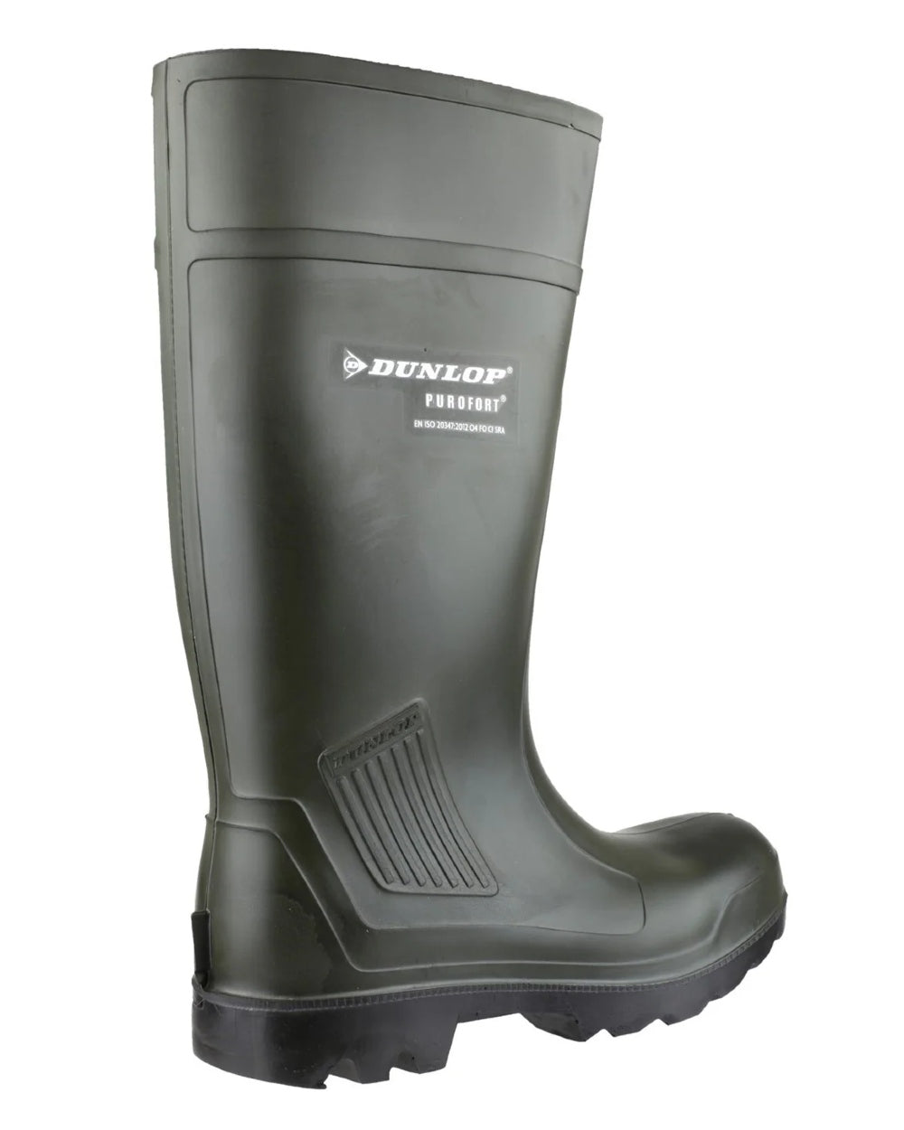 Green coloured Dunlop Purofort Professional Wellingtons - Non-Safety on white background