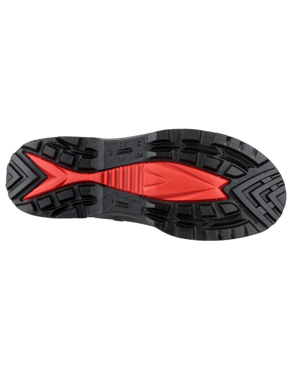 Black coloured Dunlop Purofort+ Rugged Full Safety Wellingtons on white background