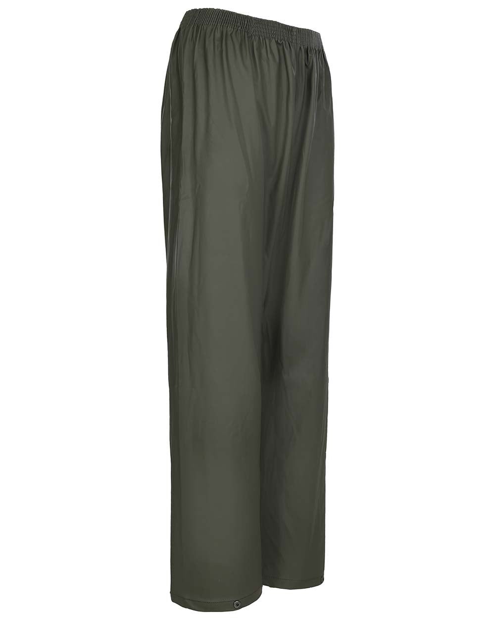 Olive Coloured Fort Airflex Waterproof Breathable Trousers On A White Background
