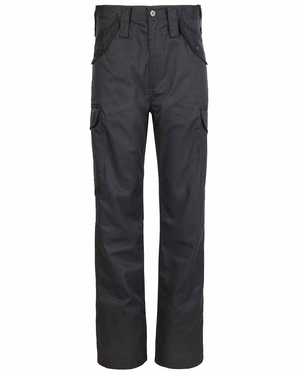 Black Coloured Fort Combat Trousers On A White Background