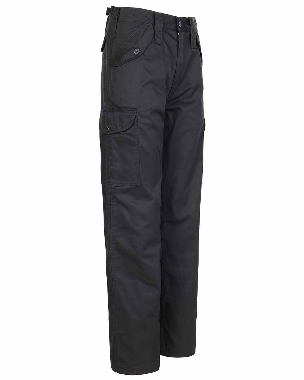Black Coloured Fort Combat Trousers On A White Background