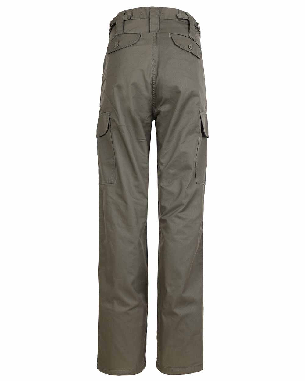 Olive Coloured Fort Combat Trousers On A White Background