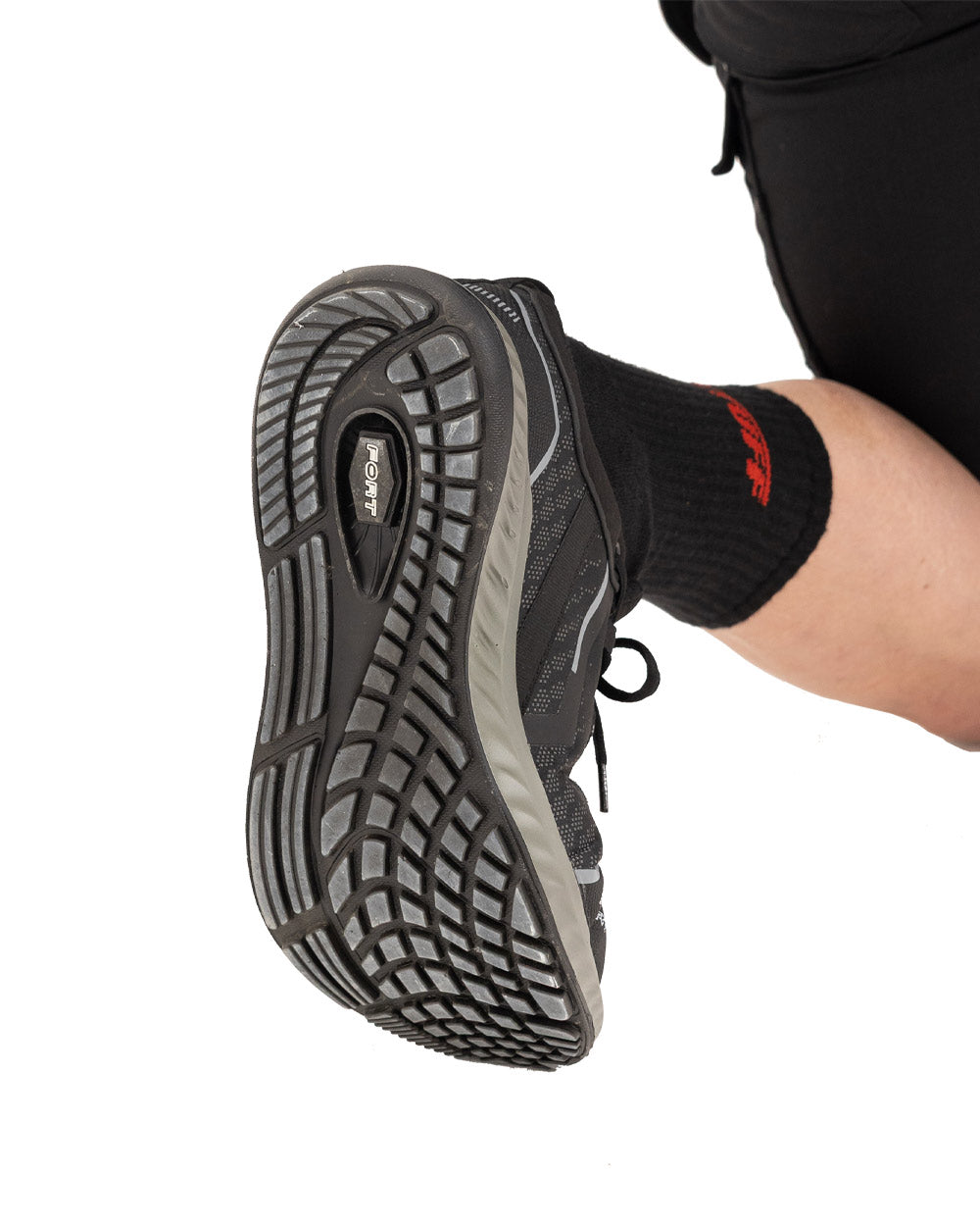 Black coloured Fort Evo Safety Trainer on White background