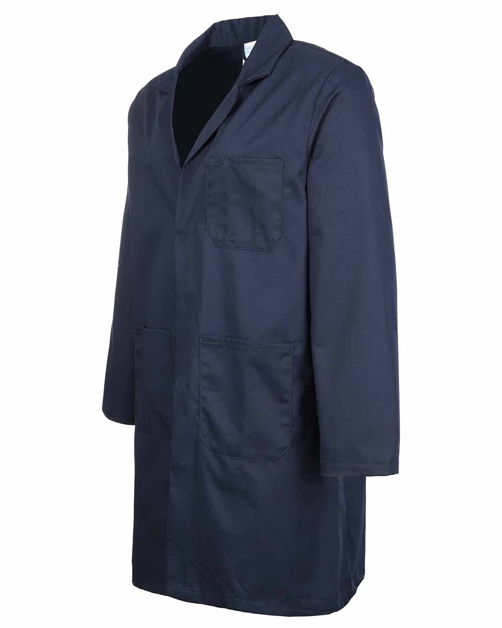 Navy Blue Coloured Fort Warehouse Coat On A White Background