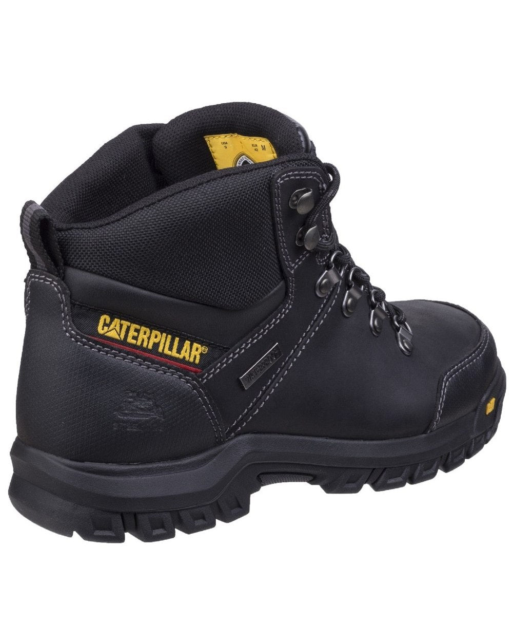Black Coloured Caterpillar Framework Safety Boot ST S3 HRO SRA On A White Background