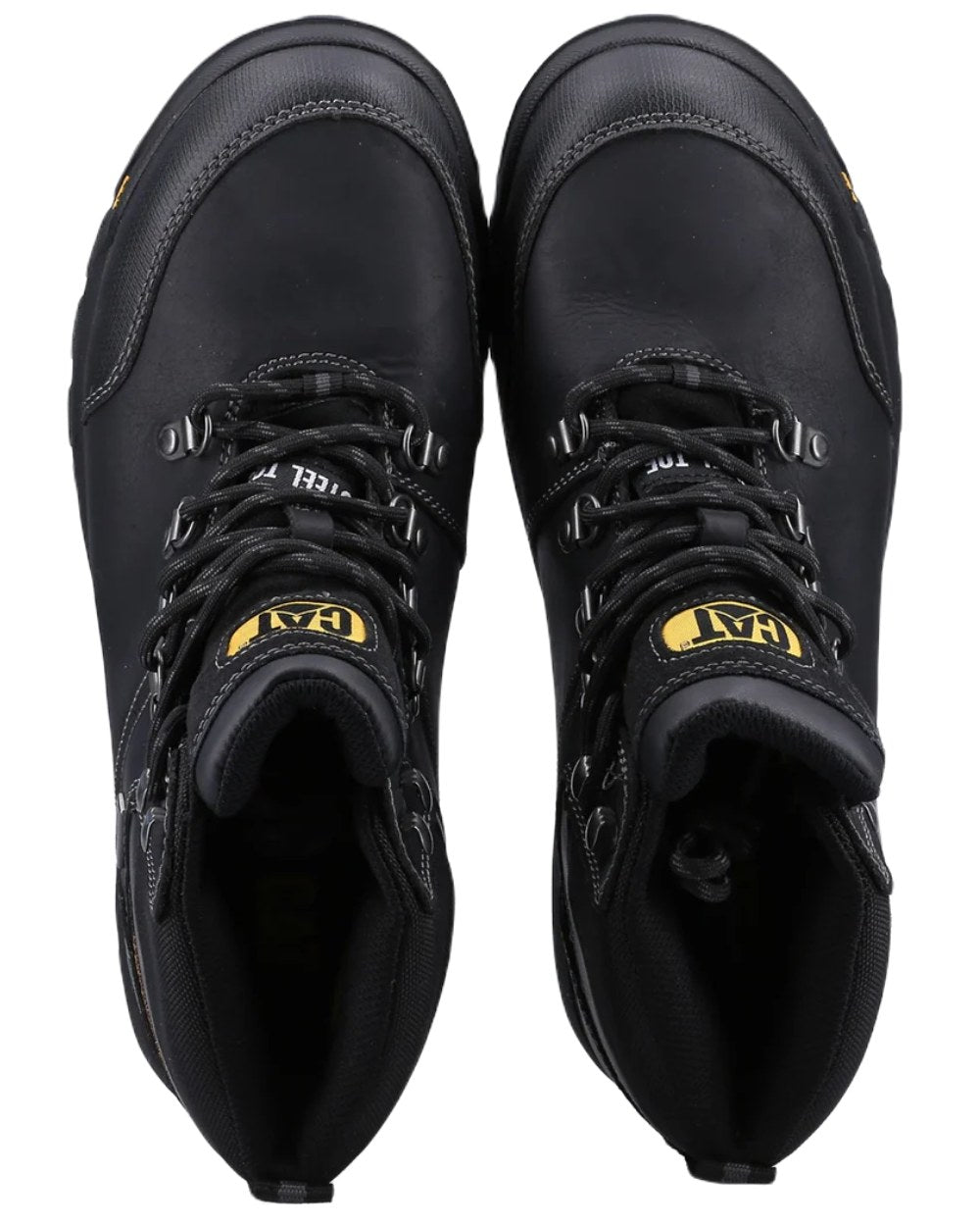Black Coloured Caterpillar Framework Safety Boot ST S3 HRO SRA On A White Background