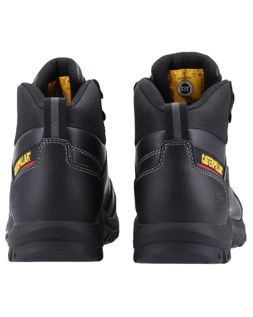Black Coloured Caterpillar Framework Safety Boot ST S3 HRO SRA On A White Background