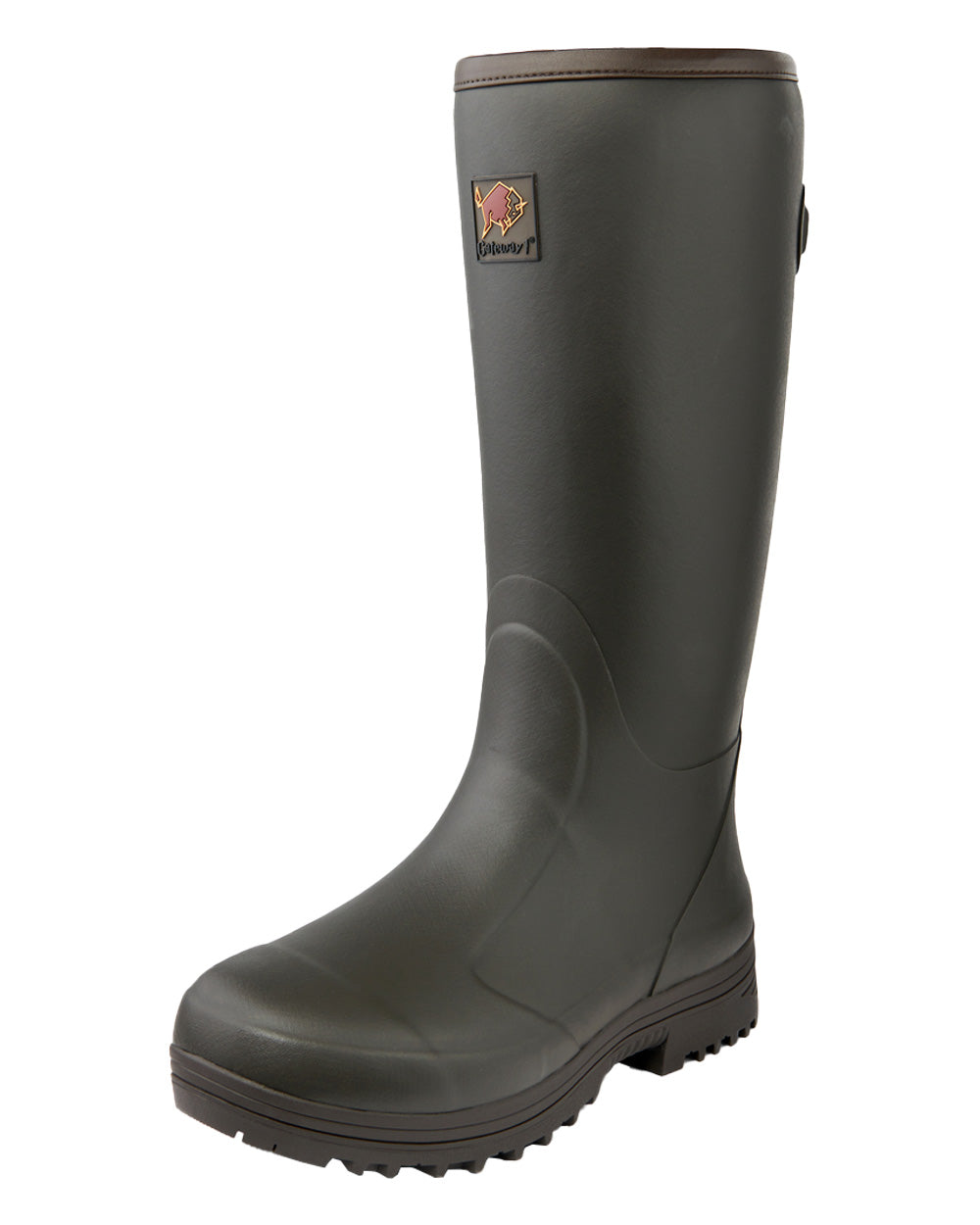Dark Brown coloured Pheasant Game 18" 5mm Wellingtons on White background