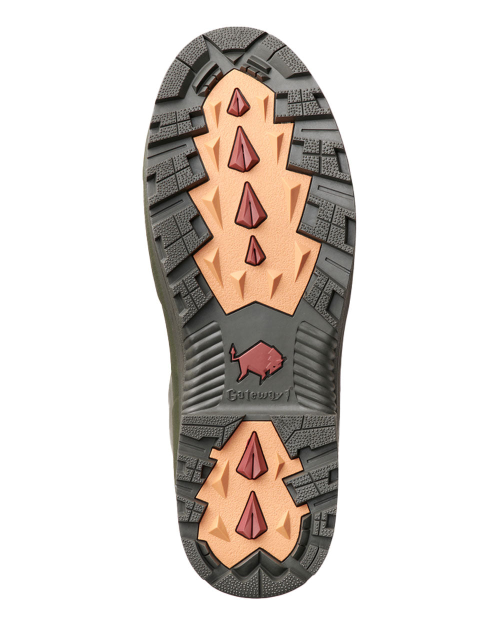 Dark Olive coloured Pheasant Game 18" 5mm Wellingtons Sole on White background
