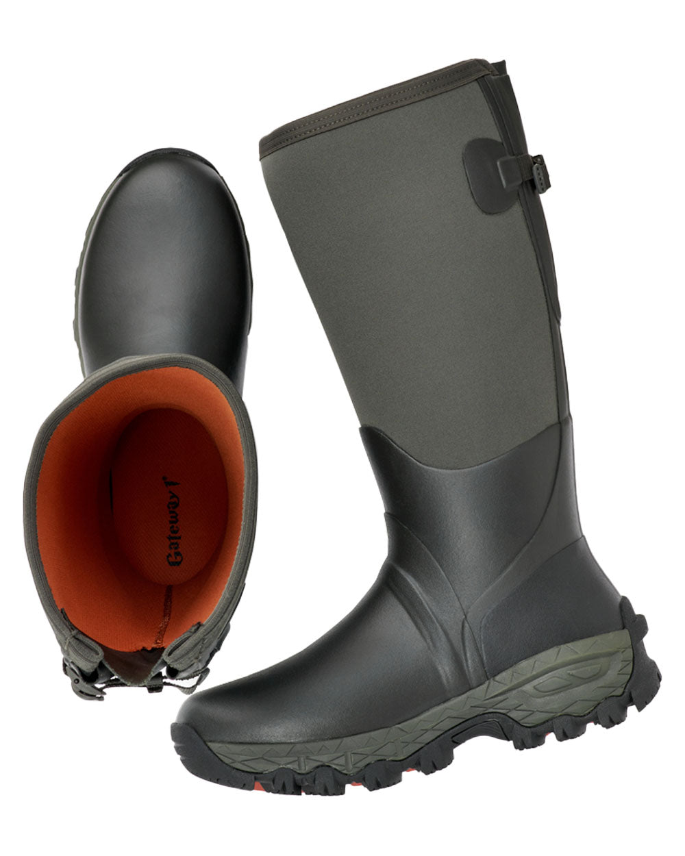 Forest coloured Gateway1 Woodwalker 18" 4mm Wellingtons on White background