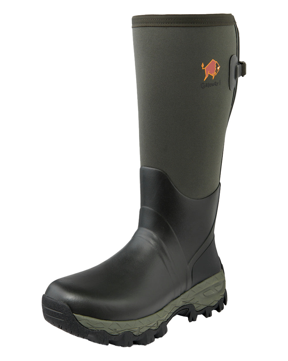 Forest coloured Gateway1 Woodwalker 18" 4mm Wellingtons on White background