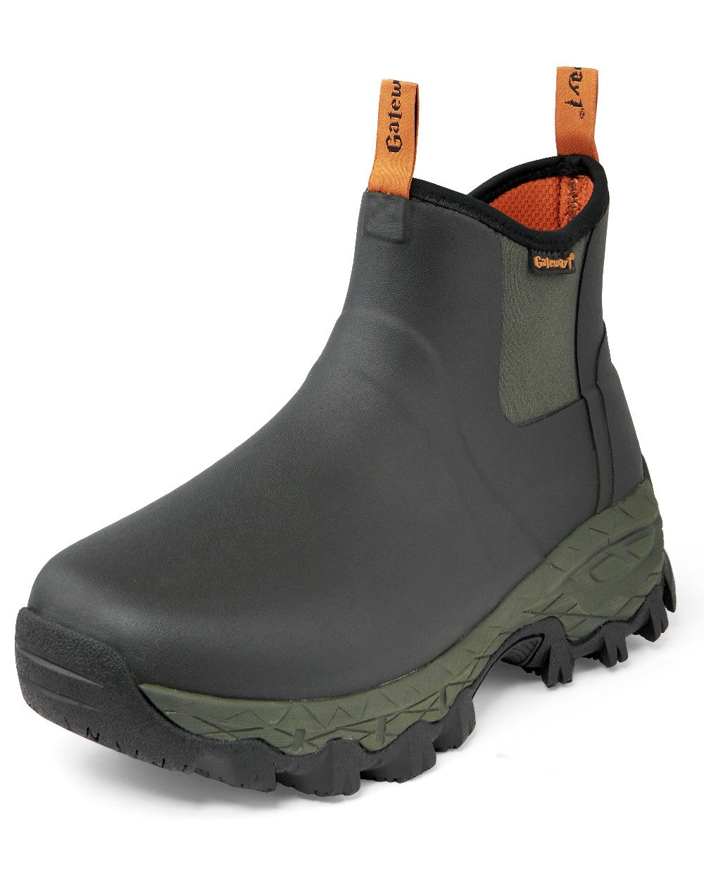 Forest coloured Gateway1 Woodwalker 7inch 4mm Boots on white background