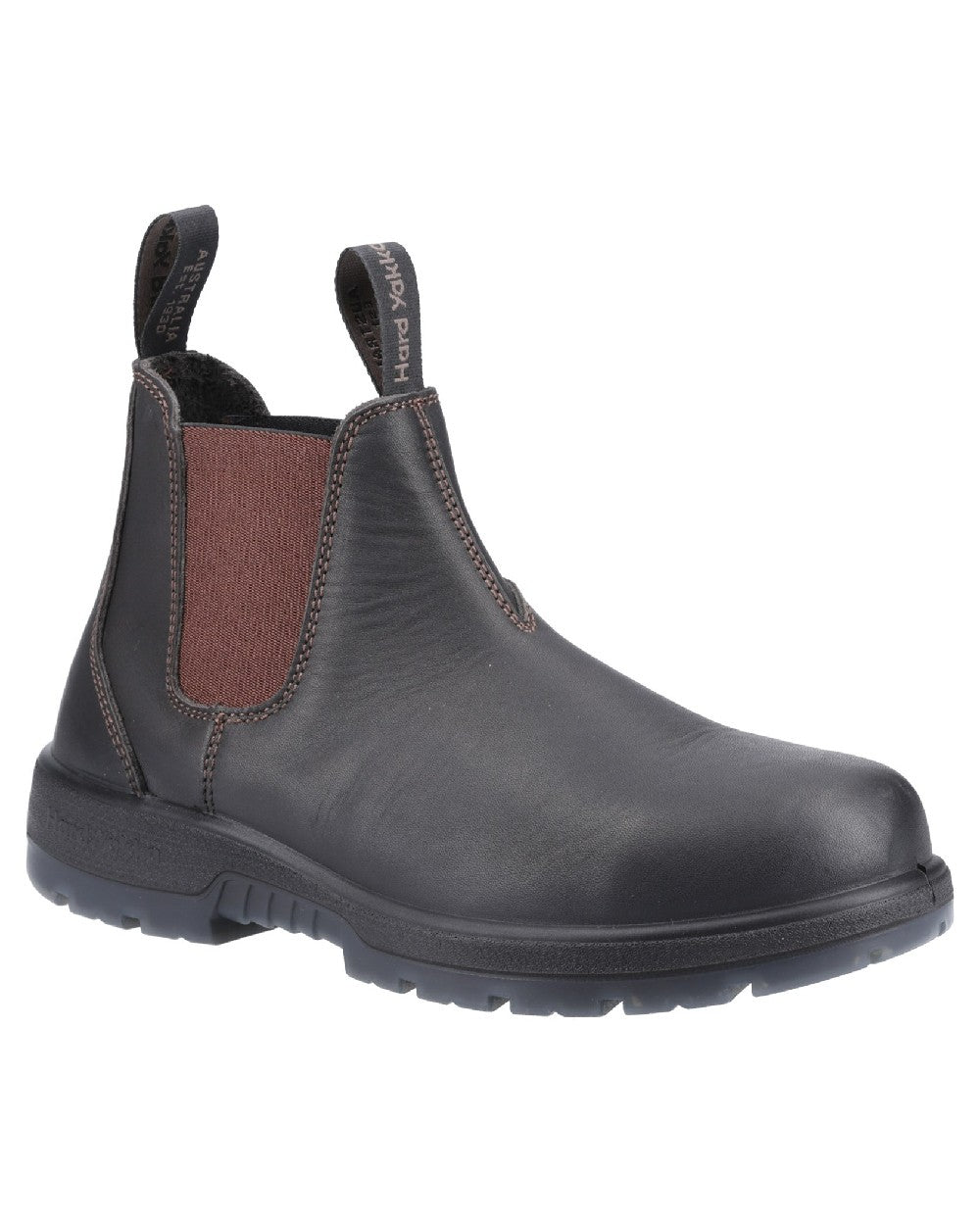 Brown Coloured Hard Yakka Brumby Non-Safety Dealer Boots on White Background