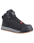 Black Coloured Hard Yakka  Mens 3056 Lace Zip Safety Boots on White Background