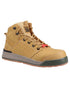 Wheat Coloured Hard Yakka  Mens 3056 Lace Zip Safety Boots on White Background