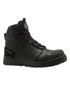 Black Coloured Hard Yakka Mens 3056 S7S 6 Safety Boots on White Background