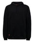 Black Coloured Hard Yakka Mens Brushed Fleece Hoodie on White Background