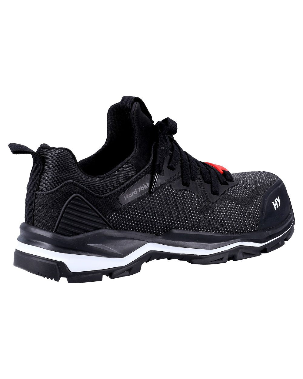 Black Coloured Hard Yakka Mens Icon PR Sport Safety Trainers on White Background