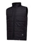Black Coloured Hard Yakka Mens Puffa 2.0 Gilet on Wite Background