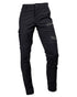 Black Coloured Hard Yakka Mens Raptor Active Cuffed Trousers on White Background