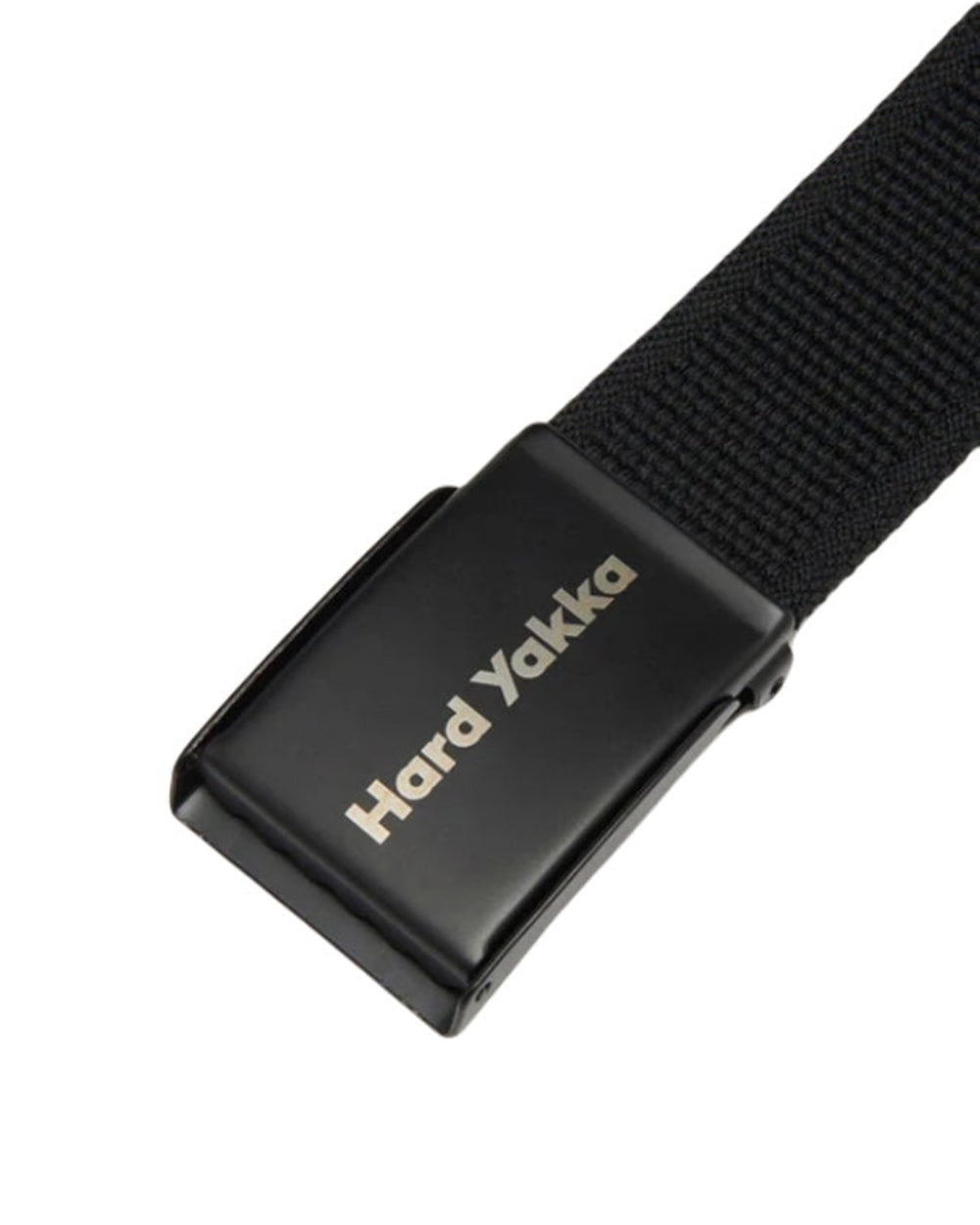 Black Coloured Hard Yakka Stretch Webbing Belt on White Background
