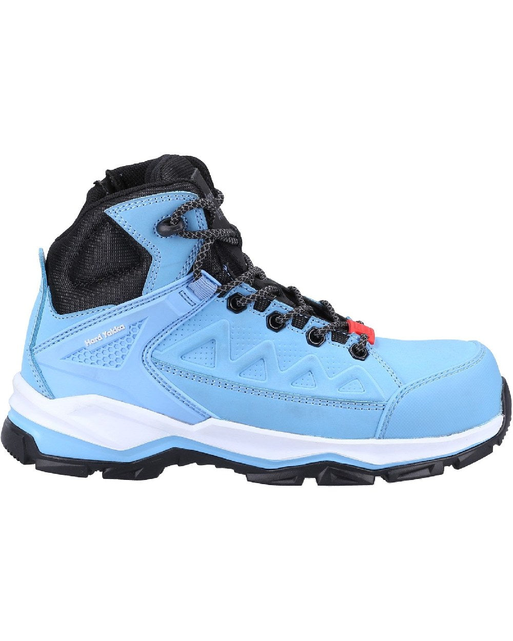 Bluefish Coloured Hard Yakka Womens Atomic PR Hybrid Side Zip Safety Boots on White Background