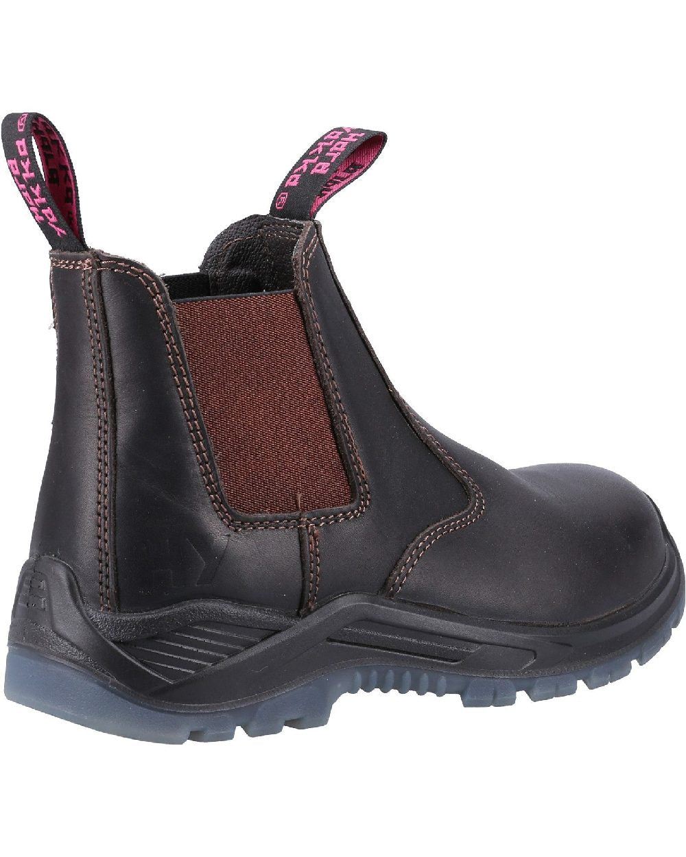 Brown Coloured Hard Yakka Womens Banjo Non Safety Elastic Gusset Boots on White Background
